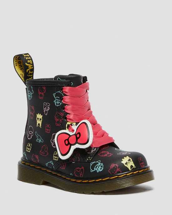 Botas Dr. Martens 1460 Hello Kitty & Friends Niña Negros/Multicolor MX-47203